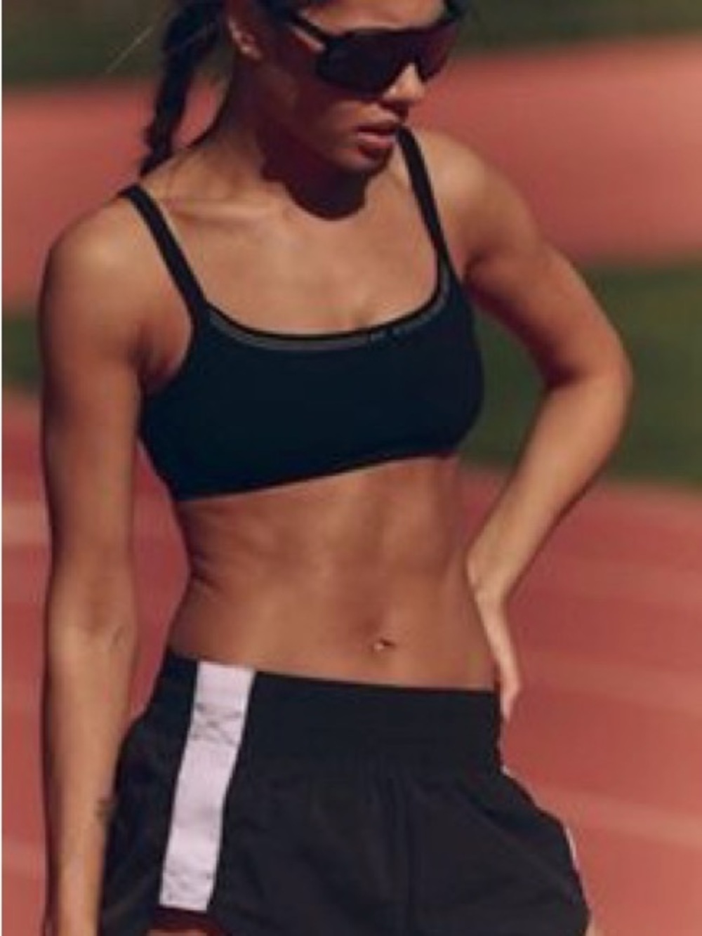 FP Movement by Free People Black Athletic Shorts with White Side Stripe - Picture 7 of 7